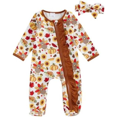 Halloween Newborn Baby Girl Clothes Infant Long Sleeve Romper Jumpsuit Bodysuit Christmas Outfits