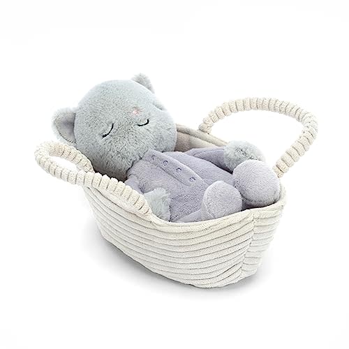 Jellycat Rock-a-Bye Kitten Stuffed Animal, 8 inches - Cats & Kittens Plush Toy - Classic Children's Gift