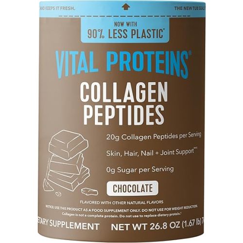 Vital Proteins Collagen Peptides Powder Supplement, Hydrolyzed Collagen for Skin, Hair, Nails & Joints, Chocolate, 28 Servings