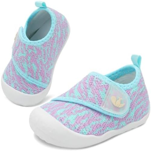 FEETCITY Baby First Walking Shoes Wide Baby Shoes Infant Sneakers Newborn Crib Shoe Barefoot Lightweight Slip On Shoe