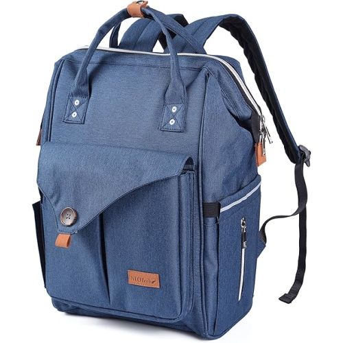 NeoTech Care Diaper Bag Backpack for Baby Girl/Boy, Wide Opening, Multifunction Organizing Pockets (Blue)