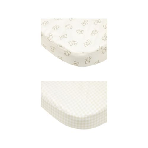 Anko 2 Pack Organic Cotton Fitted Bassinet Sheets
