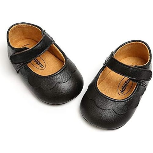 Baby Girls Mary Jane Flats Anti-Slip Rubber Sole Bow Toddler Princess Dress Shoes