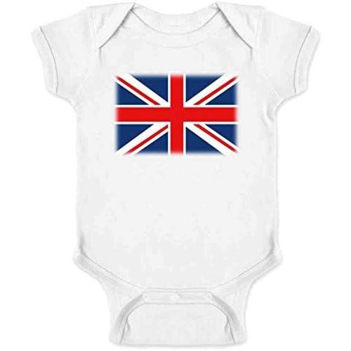 Pop Threads Union Jack Flag Great Britain United Kingdom England Scotland Wales Infant Baby Boy Girl Bodysuit