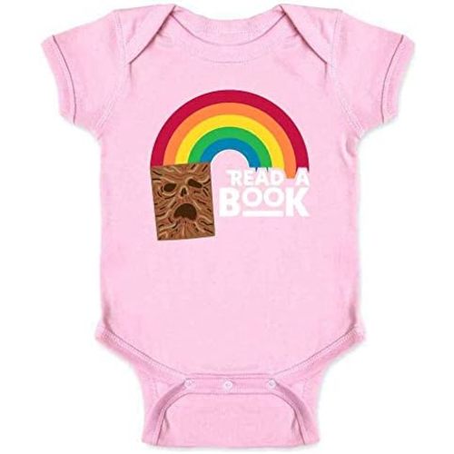 Pop Threads Read A Book Necronomicon Rainbow Funny Horror Infant Baby Boy Girl Bodysuit