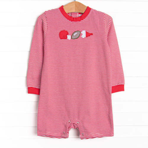 Down, Set, Hike Applique Short Romper, Red – Stitchy Fish