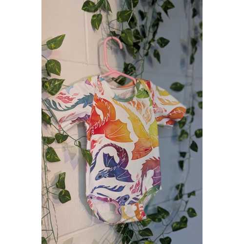 Dragon Baby Blanket, Rainbow Fire Mythical Fantasy Swaddle + Hat or Headband, Heavy Metal Baby,
