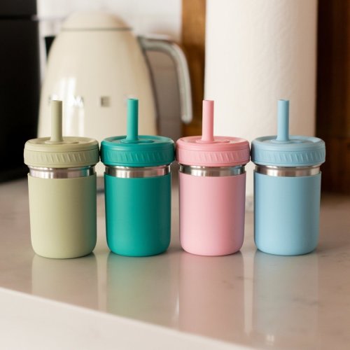 10oz Stainless Steel Spill-Proof Cups (4-Pack) – Roobear Kids