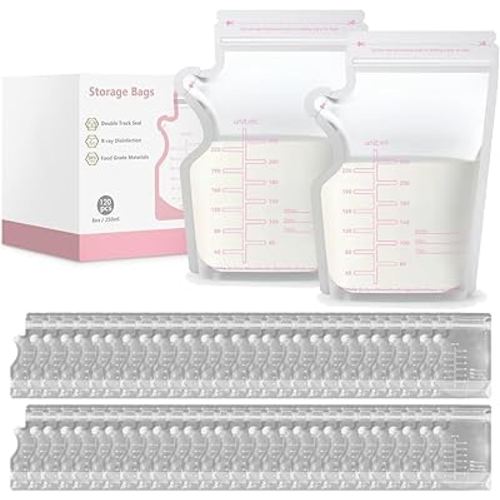 Breast Milk Storage Bags 120 Pack,Recyclable & BPA Free,Pre-sterilised,Breastfeeding Disposable Milk Storage Bag,No-Leak Milk Freezer Storage Pouche,250ml/8.8oz Capacity : Amazon.com.au: Baby