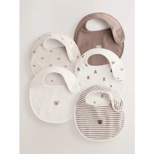 Brown Bibs 5 Pack