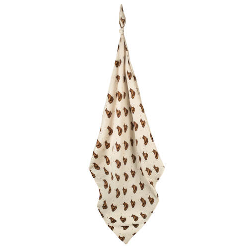 Honey Bear Bamboo Muslin Swaddle Blanket