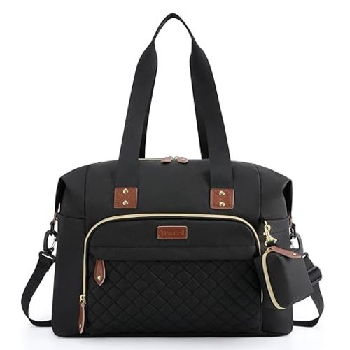 Tuwubi Diaper Bag Tote,Baby Diaper Bag with Pacifier Case | Large Travel Diaper Tote Caddy for Mom and Dad Multifunction Baby Bag(Medium,Cow Print)