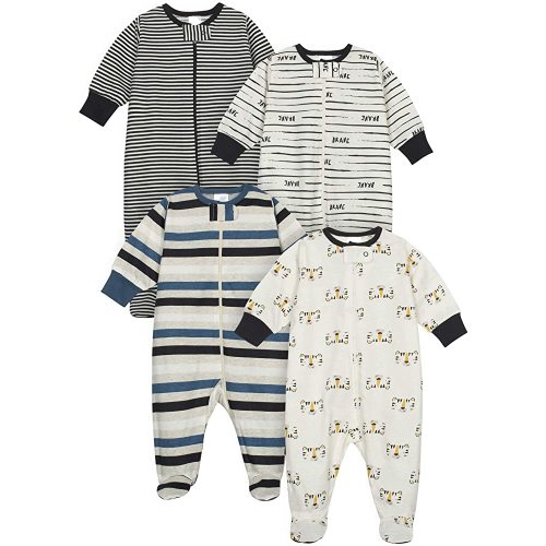 6-9m Onesies Brand Baby Boys' 4-Pack Sleep 'N Play Footies