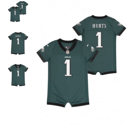 Philadelphia Eagles Jalen Hurts Baby Home Replica Romper Design TEAL Nike Football Jersey - 133427757