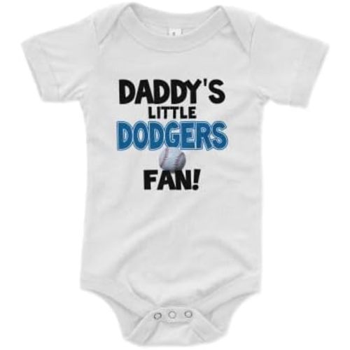 NanyCrafts Baby's Daddy's Little Dodgers Fan Bodysuit, Baby Dodgers Fan