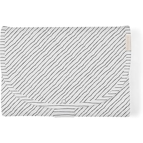 Makemake Organics Organic Portable Changing Pad GOTS Certified Organic Cotton Fill Portable Diaper Changing Mat Diaper Clutch Changing Station Kit Compact Travel Pad (33"x34", Blue Stripes)