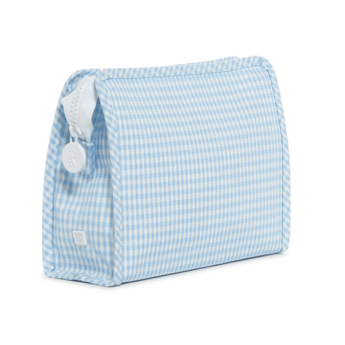 TRVL Roadie Medium Zip Pouch - Gingham Mist