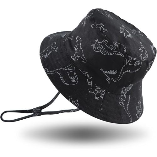 JANGANNSA Dinosaur Baby Boys Sun Hat Cotton Toddler Girls Bucket Hats Summer Sun Protect Cap for Kids