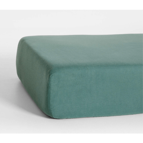 Supersoft Pine Green 100% Organic Cotton Gauze Baby Crib Fitted Sheet