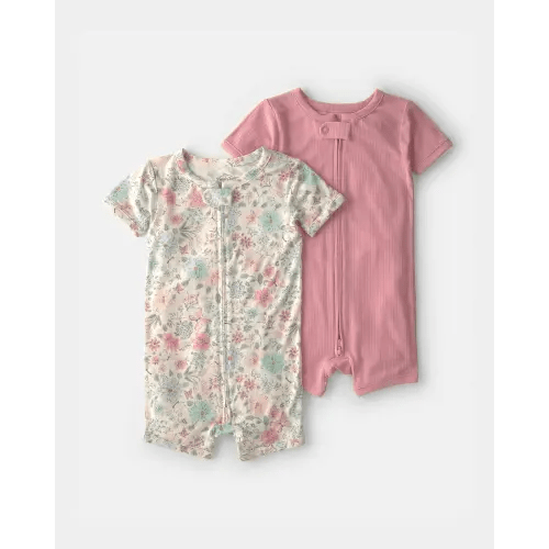 Baby Girl 2-Pack PurelySoft™ Butterfly Garden 1-Piece Pajamas | Carter's