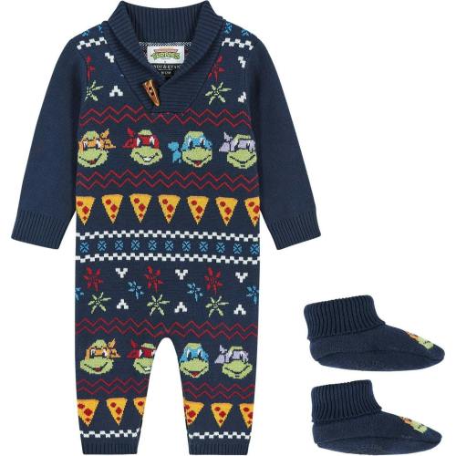 TMNT® X Andy & Evan® Fair Isle Icon Sweater Romper