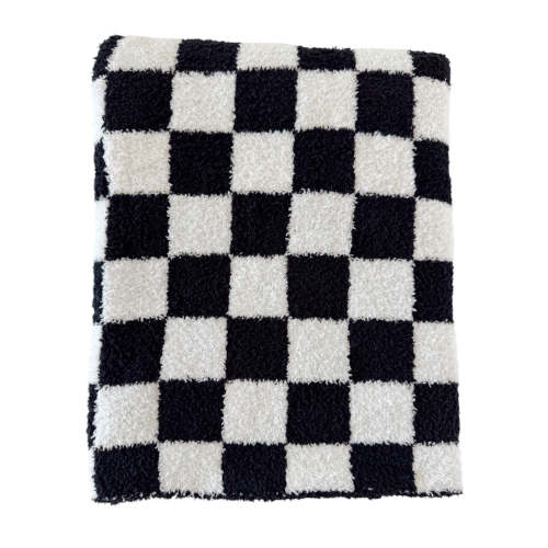Phufy® Bliss Checkerboard Blanket, Black