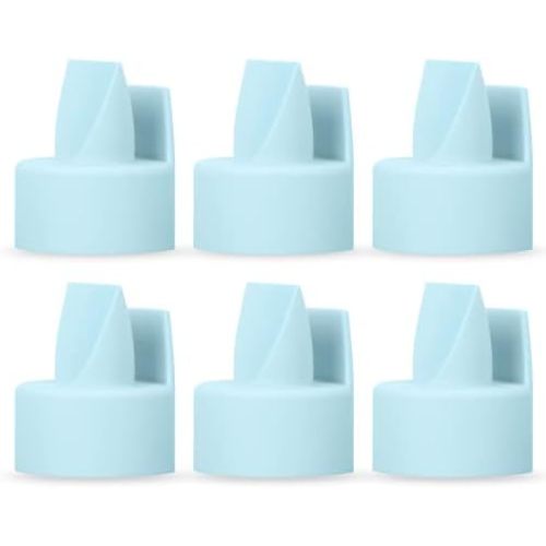 [6-Count] Papablic Duckbill Valves, Replacement Milk Valves Compatible with Spectra S1 S2 and Medela Breast Pumps Accessories, BPA & DEHP Free, Blue