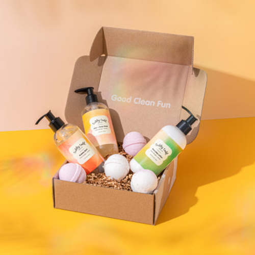Gift Set With Bath Bombs: Tubby Summer Fresh Mango + Vanilla
