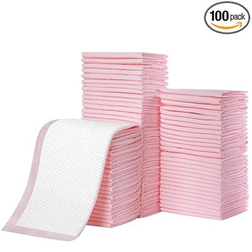 Disposable Changing Pad Liners Pack of 100 Baby Incontinence Changing Pads Diaper UnderPads Ultra Soft Super Absorbent Waterproof Mat 13 x18 in