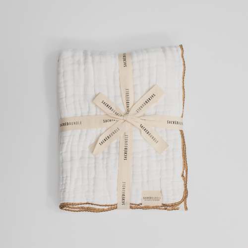 Organic Baby Blanket Blanc – Sacred Bundle