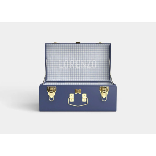 Mini Trunk - Navy - Picnic in Blue / Embroidery