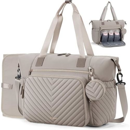 Diaper Bag Tote, Large Baby Hospital Bag for Labor Delivery Mom