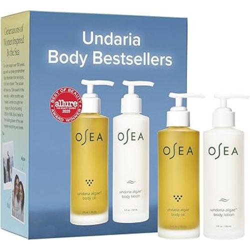 OSEA Undaria Body Bestsellers Full Size Set – Includes Undaria Algae™ Body Oil 5oz & Undaria Algae™ Body Lotion 5oz – Hydrating & Firming Body Care – Perfect Holiday Gift Set