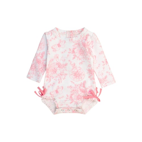 Baby Girls Long Sleeve UPF50+ One Piece Rash Guard