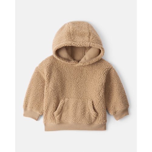 Baby Boy Sherpa Long-Sleeve Hoodie - Brown | Carter's