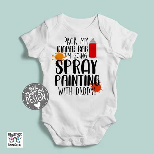Graffiti Baby Bodysuit | Spray Painting with Daddy