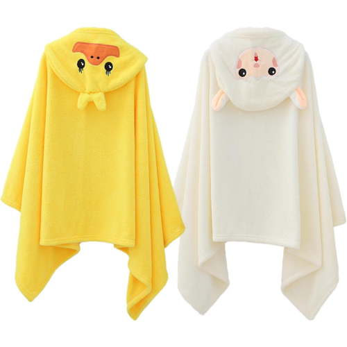 Toddler Towels with Hood 27.5"X55" Thick Hooded Baby Bath Towels for Boy Girl 2-Pack Super Soft Absorbent Toddler Bath Towel Baby Beach Towel Set for Babies, Infant, Newborn Essential