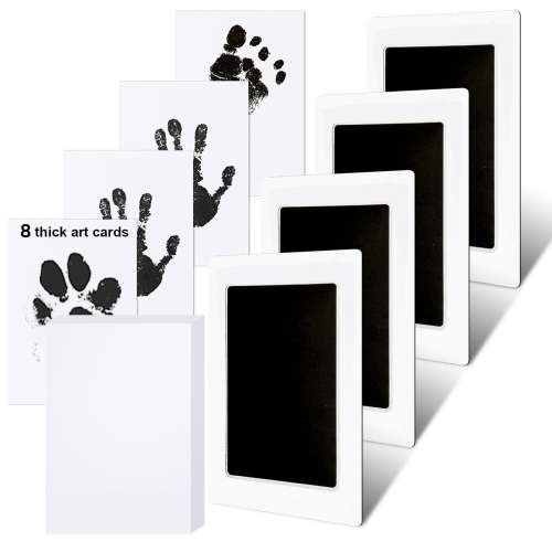4 Pack Inkless Baby Hand and Footprint Kit Mess Free Clean Touch Ink Pad for Baby Handprints & Footprints, Newborn Keepsake, Safe Pet Paw Print Ink Pad, No Mess Baby Footprint Kit