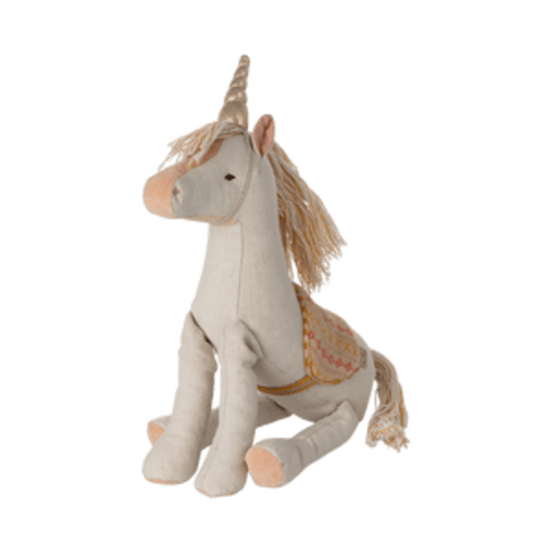 Unicorn Pony, Soft Toy with Golden Horn - Maileg - Maileg USA