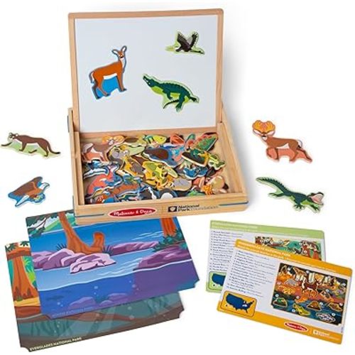Melissa & Doug National Parks Wooden Picture Matching Magnetic Game Kids Animal Magnets Activity for Boys and Girls Ages 3+ - FSC-Certified Materials