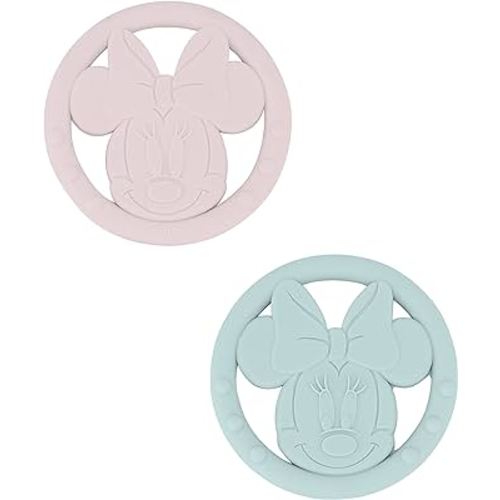 Cudlie Disney Silicone Teether Toy Set for Infants, Food Grade and BPA Free Teethers for Babies 6-12 Months, 2-Pack Teether Toys for Newborns