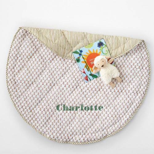 Block Print Quilted Play Mat