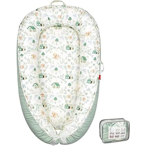 Baby Lounger - Breathable & Soft Baby Nest, Portable and Lightweight Tummy Time Lounger for Home and Travel, Ideal Newborn Babies Essentials Baby Shower Gifts