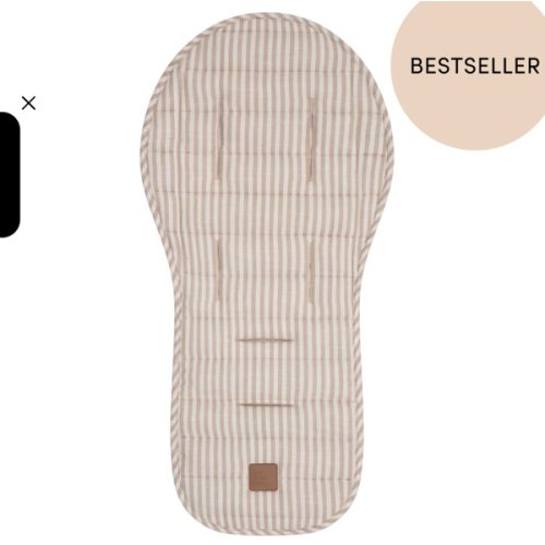 Natural Stripe Universal Linen Pram Liner