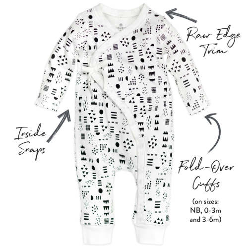 Organic Cotton Kimono Coverall, Pattern Play | Honest Baby Clothing