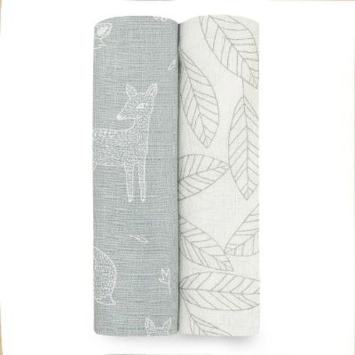 Aden + Anais Essentials Silky Soft Swaddle Blanket - Woody Neutral - 2pk