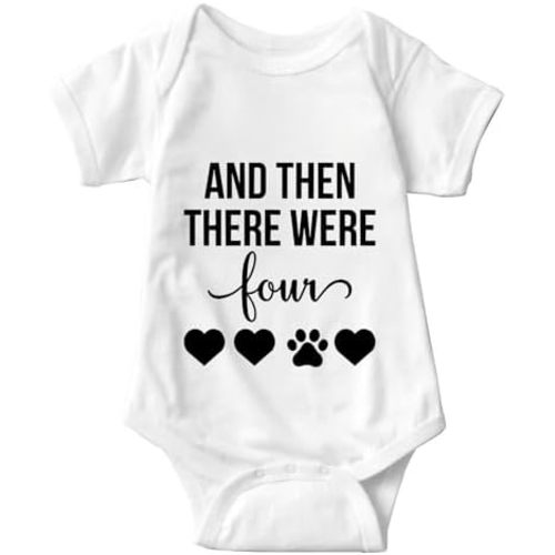listery And Then There Were Three Baby Bodysuit Pregnancy Announcement For Grandparents Baby Unisex Infant