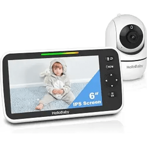 HelloBaby 6" No WiFi Video Baby Monitor with Camera Audio, 33H Battery
