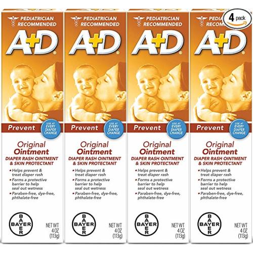 A+D Original Diaper Ointment, 4 Ounce (Pack of 4)