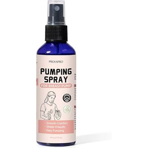 Pumping Spray for Breast Pump, Breastfeeding Pump Lubricant Spray, Breastfeeding Essentials with Organic Formula, Portable Nursing Mist for Reduce Friction, Soft and Smooth Pumping - 4 FL OZ